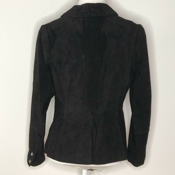 Isaac Mizrahi Live! Suede Moto Jacket Black New Size 2 Black - Picture 3 of 5